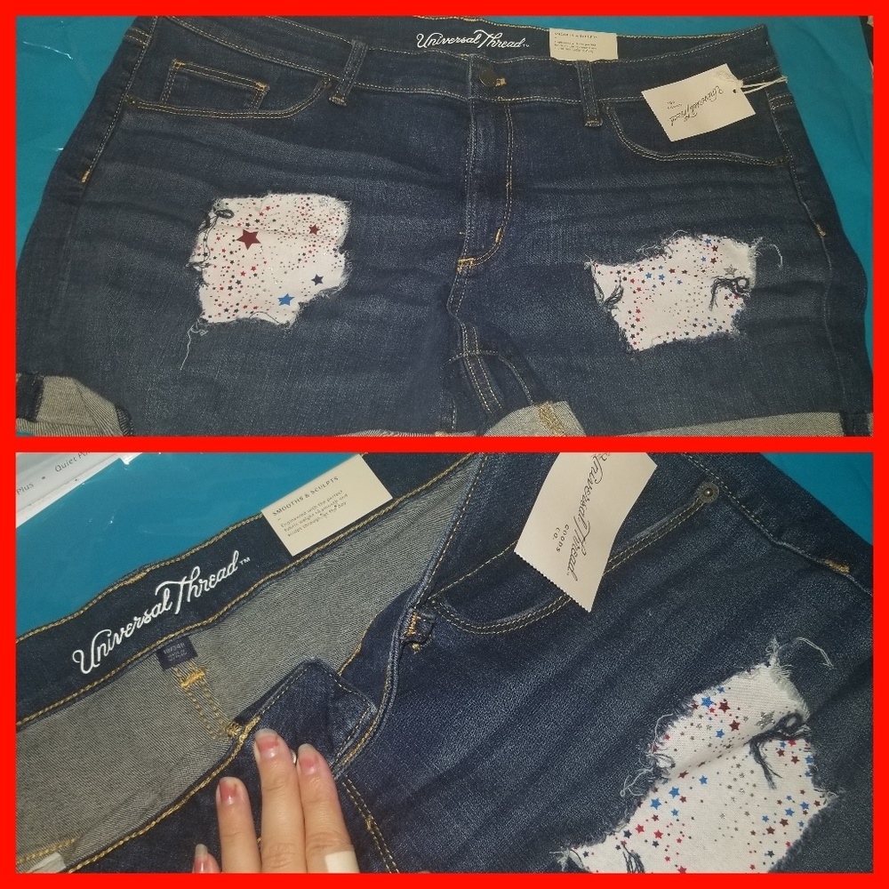 Custom distressed patriotic shorts!